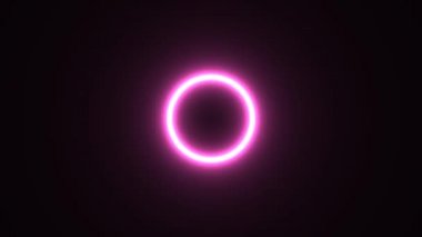 Fall Into and Out of Massive Ring Around Viewer Neon Cyber Light