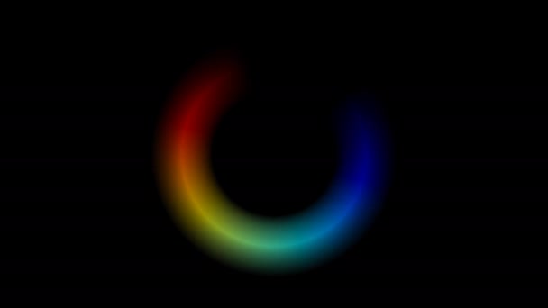 Ribbon Spinner Rainbow Spectrum of Bright Color Range — Video Stock