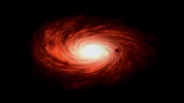 Whirlpool Spiral Galaxy Galactic Rocks Passing Space — Videoclip de stoc