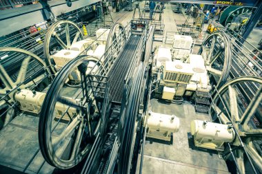 ekipman San Francisco Cable Car müzesinde 