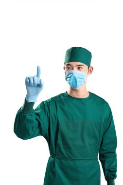 jest ve genç adam doktor poz