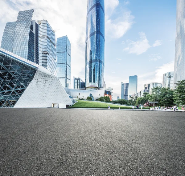 asphalt road and modern buildings in Guangdong