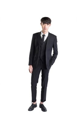 genç yakışıklı Asya iş adamı 