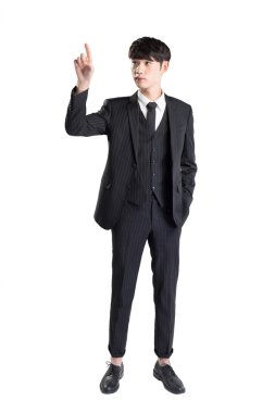 genç yakışıklı Asya iş adamı 