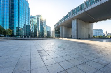 Mermer zemin açık Pekin'de modern binaların