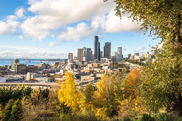 Skyline en skyline van Seattle — Stockfoto