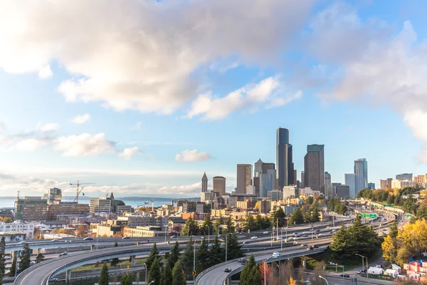 Skyline en skyline van Seattle — Stockfoto