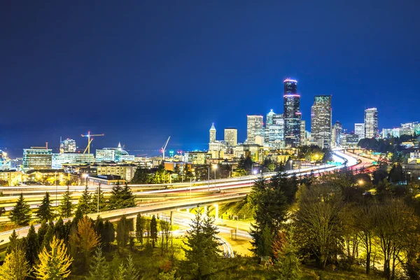 Paisaje urbano y horizonte de Seattle — Foto de Stock