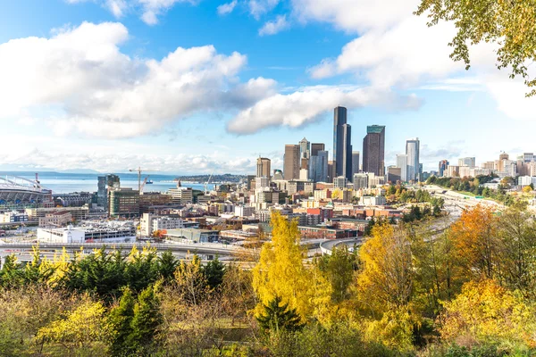 Skyline en skyline van Seattle — Stockfoto