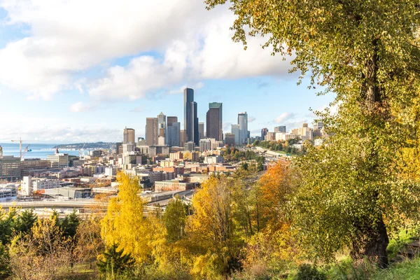 Skyline en skyline van Seattle — Stockfoto