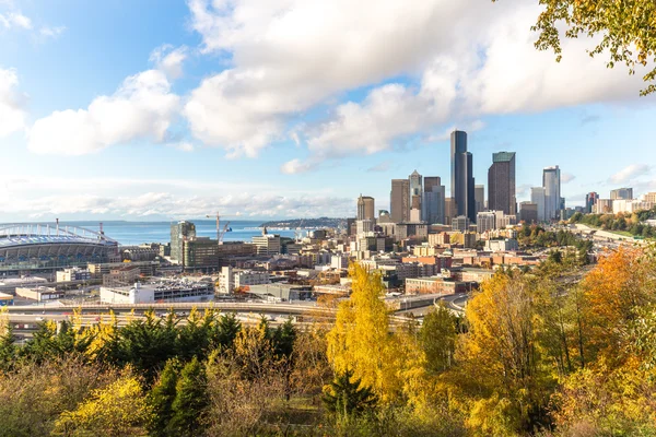 Skyline en skyline van Seattle — Stockfoto