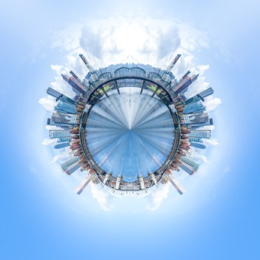 cityscape ve Portland manzarası ile 360 derece