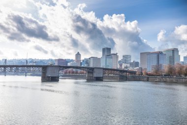 su, köprü, cityscape ve Portland manzarası