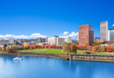 su, park, cityscape ve Portland manzarası