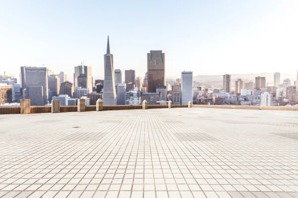 Podlaha s panorama a Panorama San Franciska — Stock fotografie