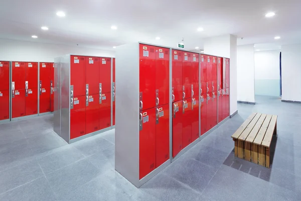 Interior of dressing room in modern gym — Stock Photo, Image