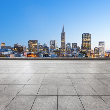 cityscape ve San Francisco manzarası ile boş yere
