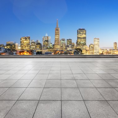 cityscape ve San Francisco manzarası ile boş yere