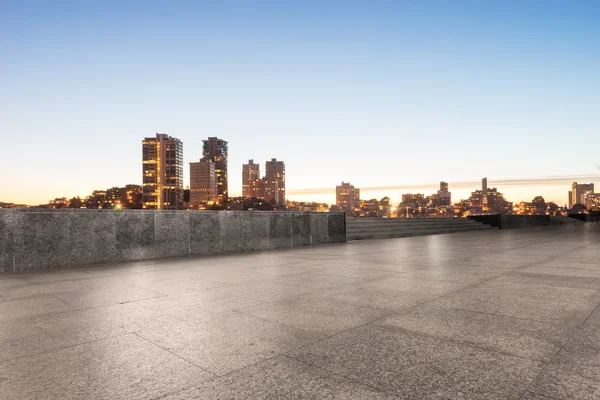 Empty floor with cityscape and skyline of San Francisco — Stock Photo, Image