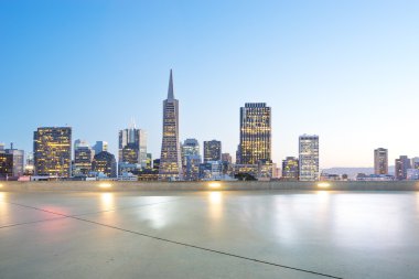 cityscape ve San Francisco manzarası ile boş yere