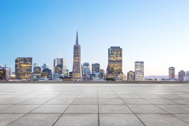 cityscape ve San Francisco manzarası ile boş yere