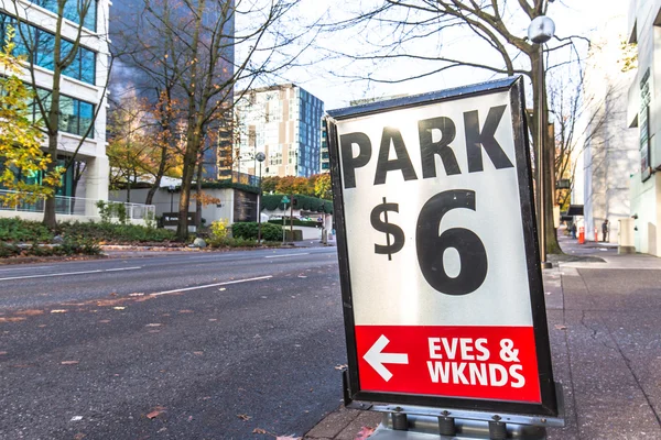 Park sign on the street in San Francisco — Stock Photo, Image