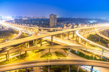 yoğun trafik yol Kavşağı'nda Nanjing 