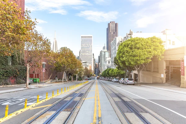 Carretera con tranvía en San Francisco —  Fotos de Stock