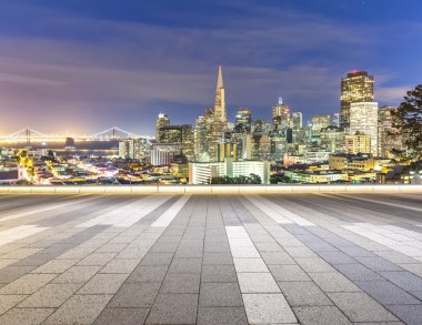 cityscape ve San Francisco manzarası ile kat