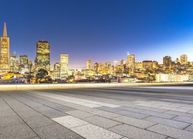 cityscape ve San Francisco manzarası ile kat