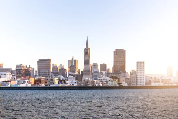 Floor with cityscape and skyline of San Fancisco — Stock Photo, Image