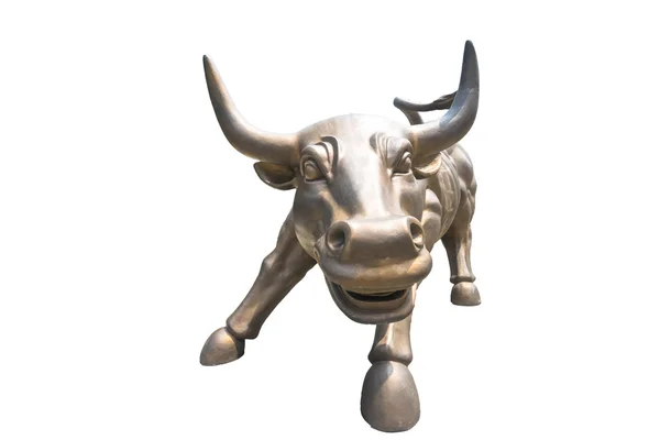 Estátua de touro blonze — Fotografia de Stock
