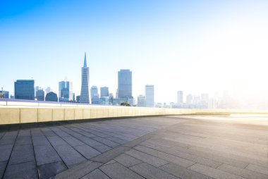 cityscape ve San Francisco manzarası ile boş yere