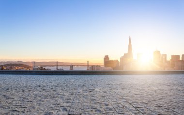 cityscape ve San Francisco manzarası ile boş yere