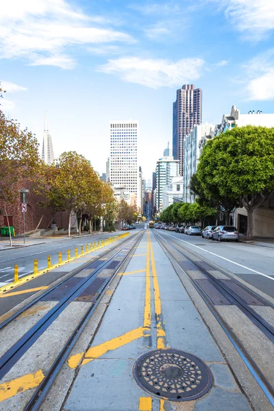 Cesta s železniční v San Franciscu — Stock fotografie