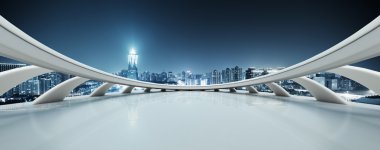 Hangzhou modern binalar ile soyut pencere