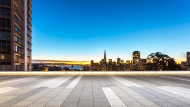 cityscape ve San Francisco manzarası ile boş yere