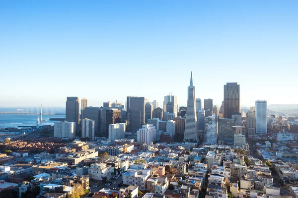 Cityscape and skyline of San Francisco in sunny day — Stock Photo, Image