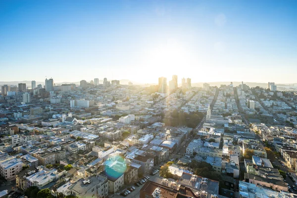 Panoráma města a Panorama San Franciska v slunečný den — Stock fotografie