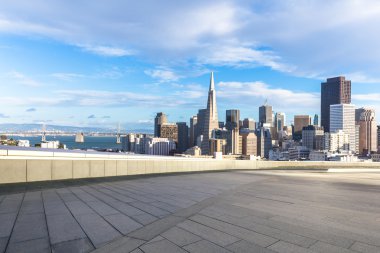 cityscape ve San Francisco manzarası ile boş yere