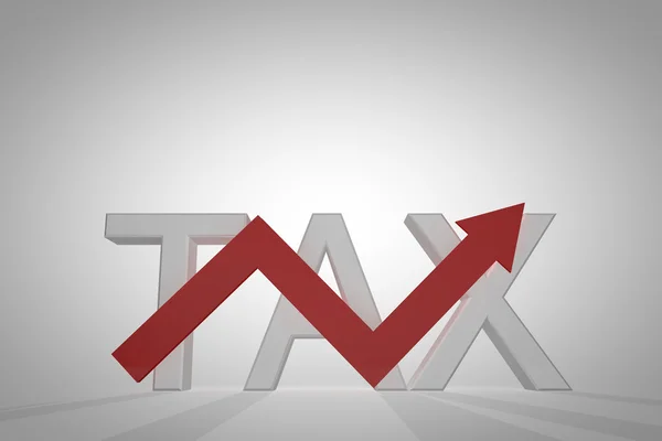 税の背景を赤い矢印 — ストック写真
