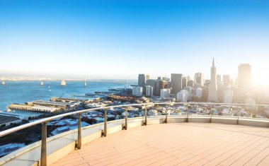 cityscape ve San Francisco manzarası ile boş yere