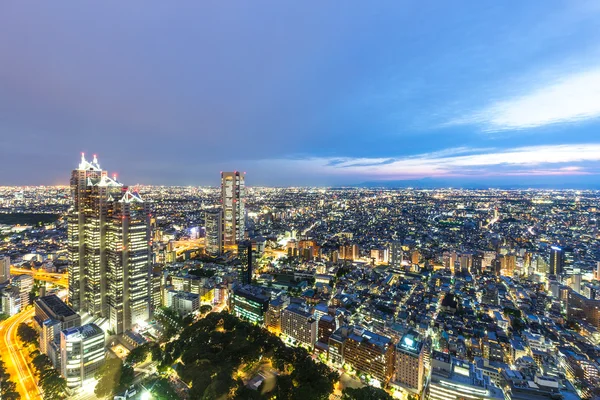 Luchtfoto van het stadslandschap en de skyline van Tokyo — Stockfoto