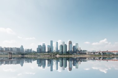 manzarası ve cityscape downtown Chongqing suya yakın 