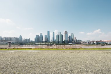 Cityscape ve Chongqing boş kat manzarası