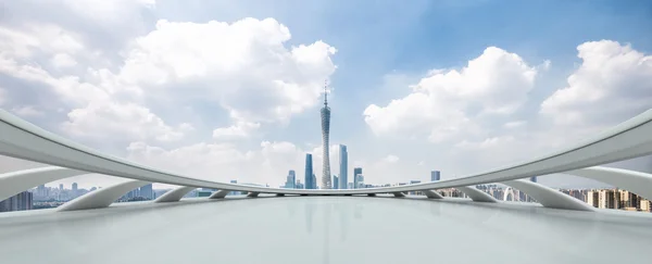 Punto di riferimento Guangzhou torre dalla finestra astratta — Foto Stock