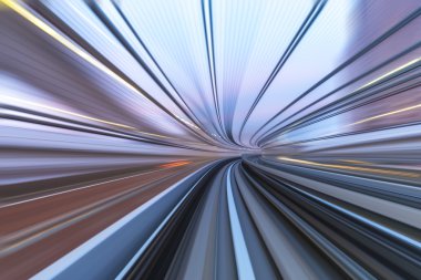 demiryolu parça ve Tokyo cityscape gelen hızlı tren