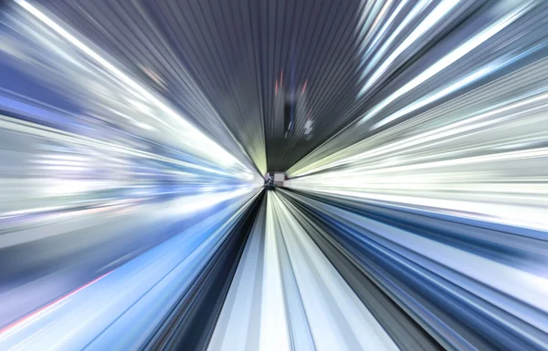 Rail track and cityscape of Tokyo from speed train — Stock Photo, Image