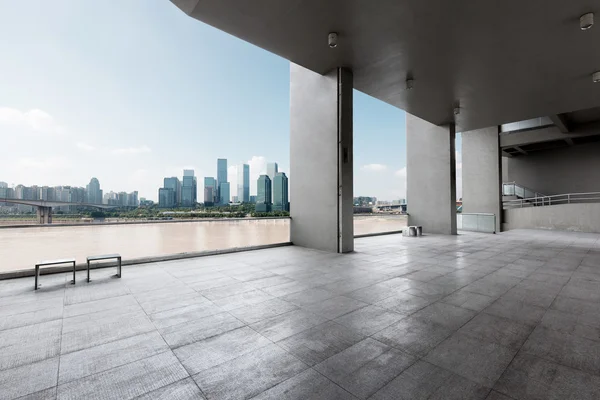 Stadtbild und Skyline von Hangzhou vom Boden — Stockfoto