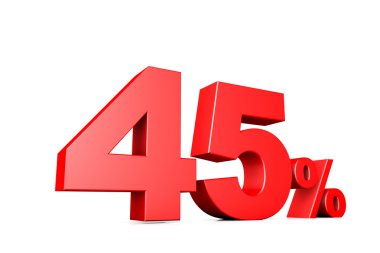 3D illüstrasyon iş yüzde 45 numara
